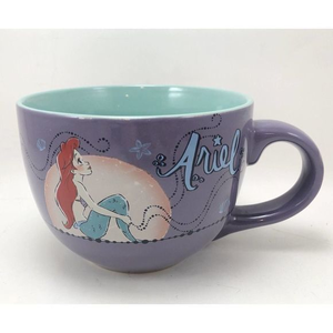 Disney Little Mermaid Ariel 24‎ oz Ceramic Mug Princess Purple Large Soup Cup